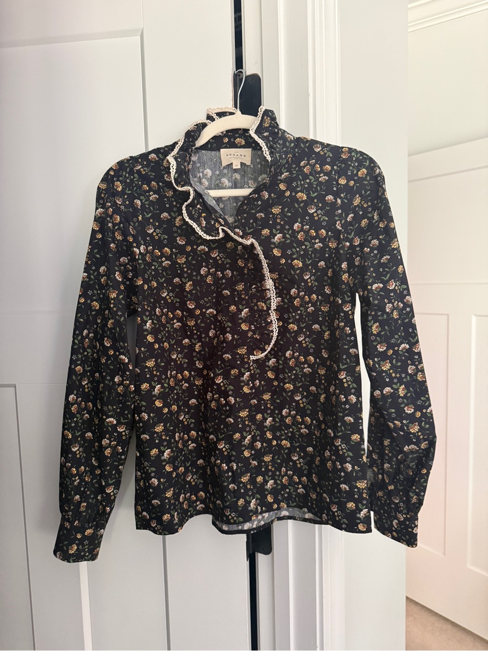Sezane Chlo Button Down Floral top